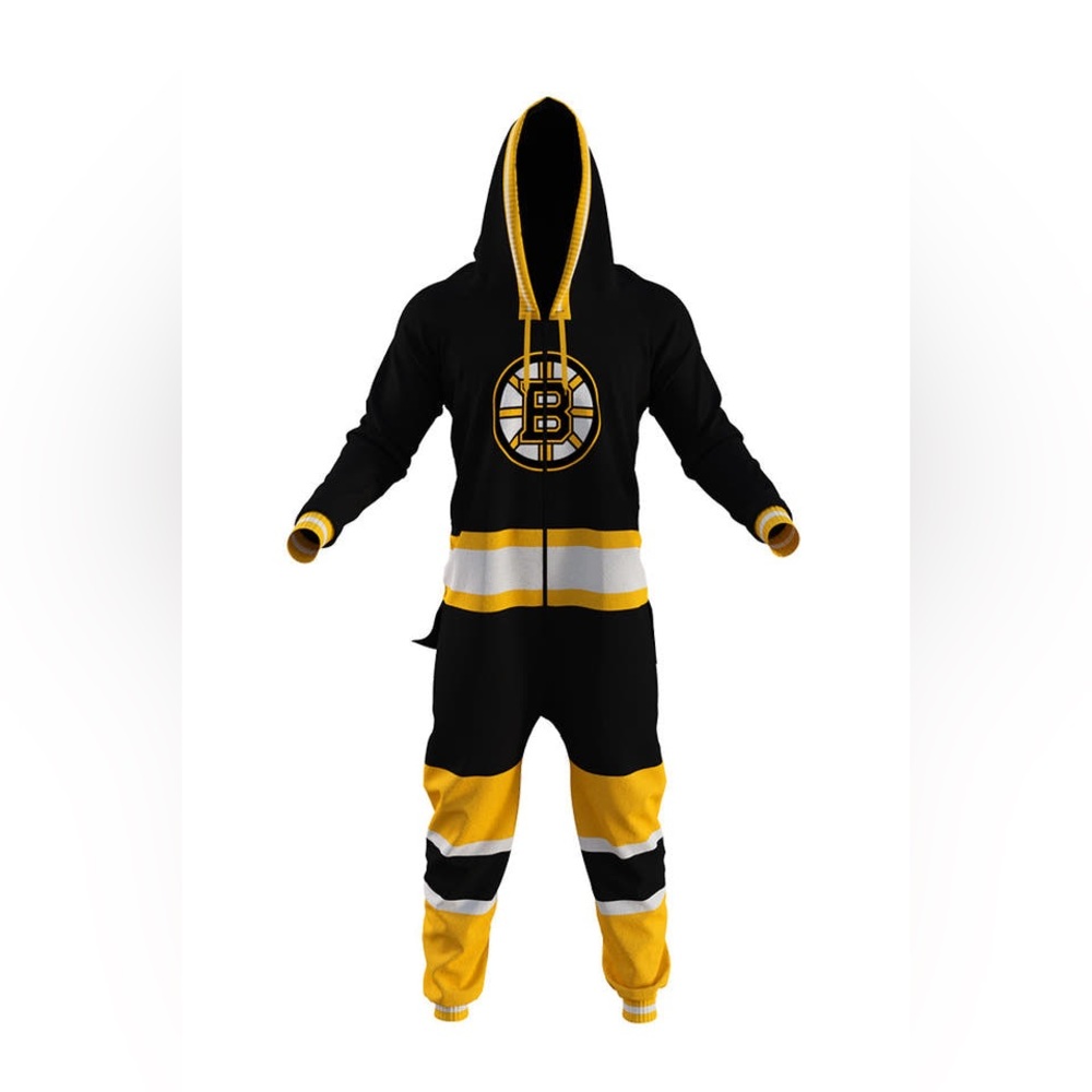 Officially Licensed Adult Bruins Pajama Onesie Zipup with hood!